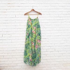 Elena Baldi Silk Dress Maxi Tiered Floral size M
